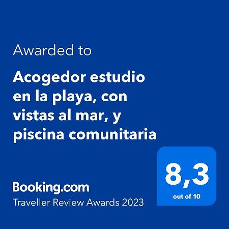 Acogedor Estudio En La Playa, Con Vistas Al Mar, Y Piscina Comunitaria Sant Salvador Dış mekan fotoğraf